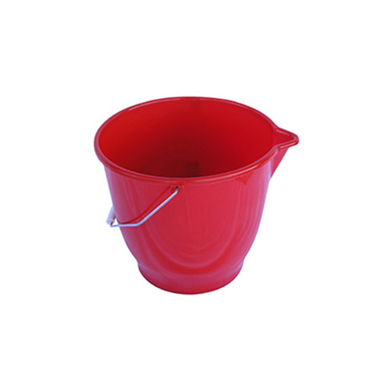 secchio rosso rotondo